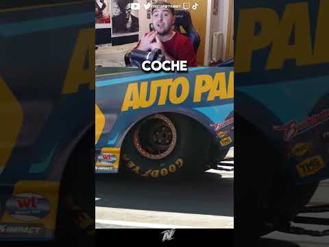 Así se ve la rueda de un dragster a cámara lenta